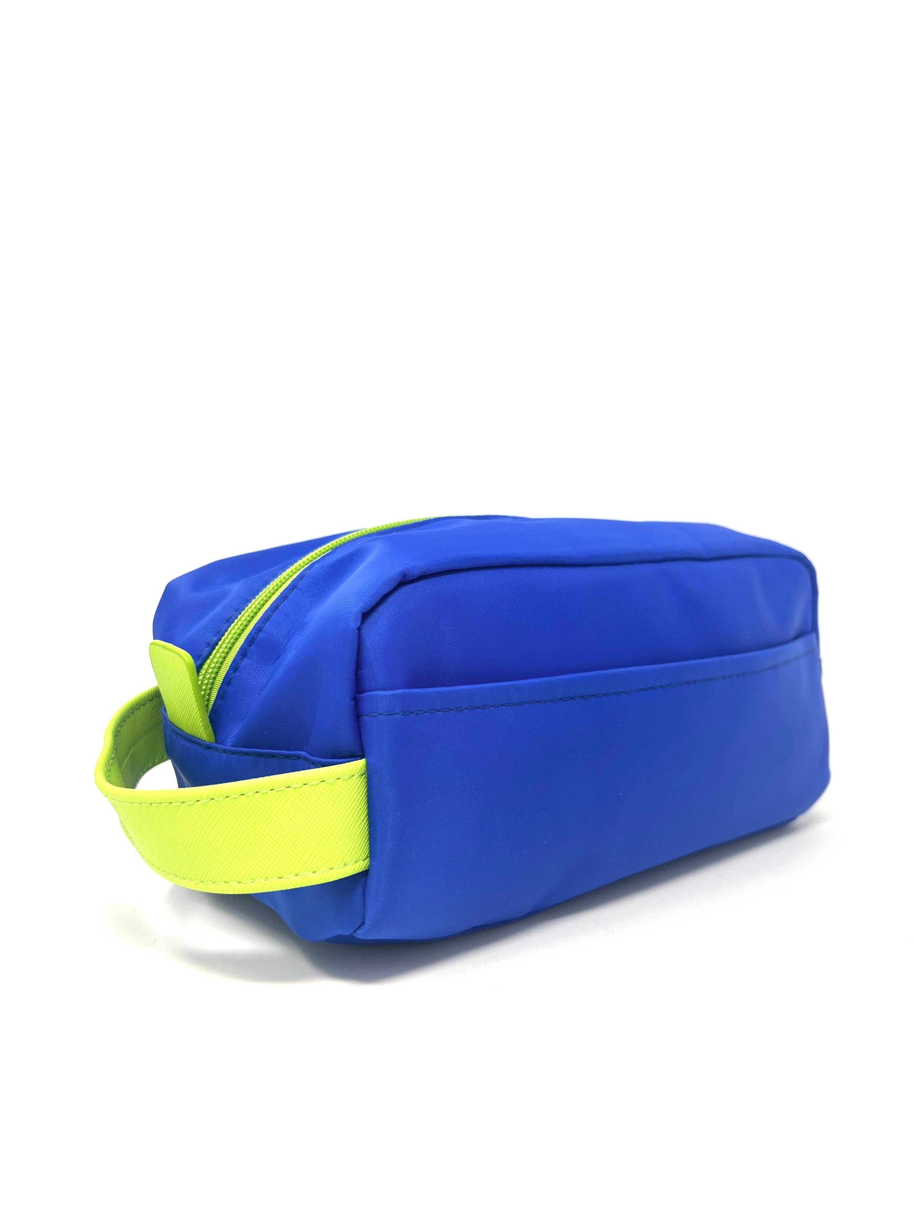 YOUZEY - Wholesale Toiletry Bag - Women's - Blue with Lime Green Accent Dopp Kit1