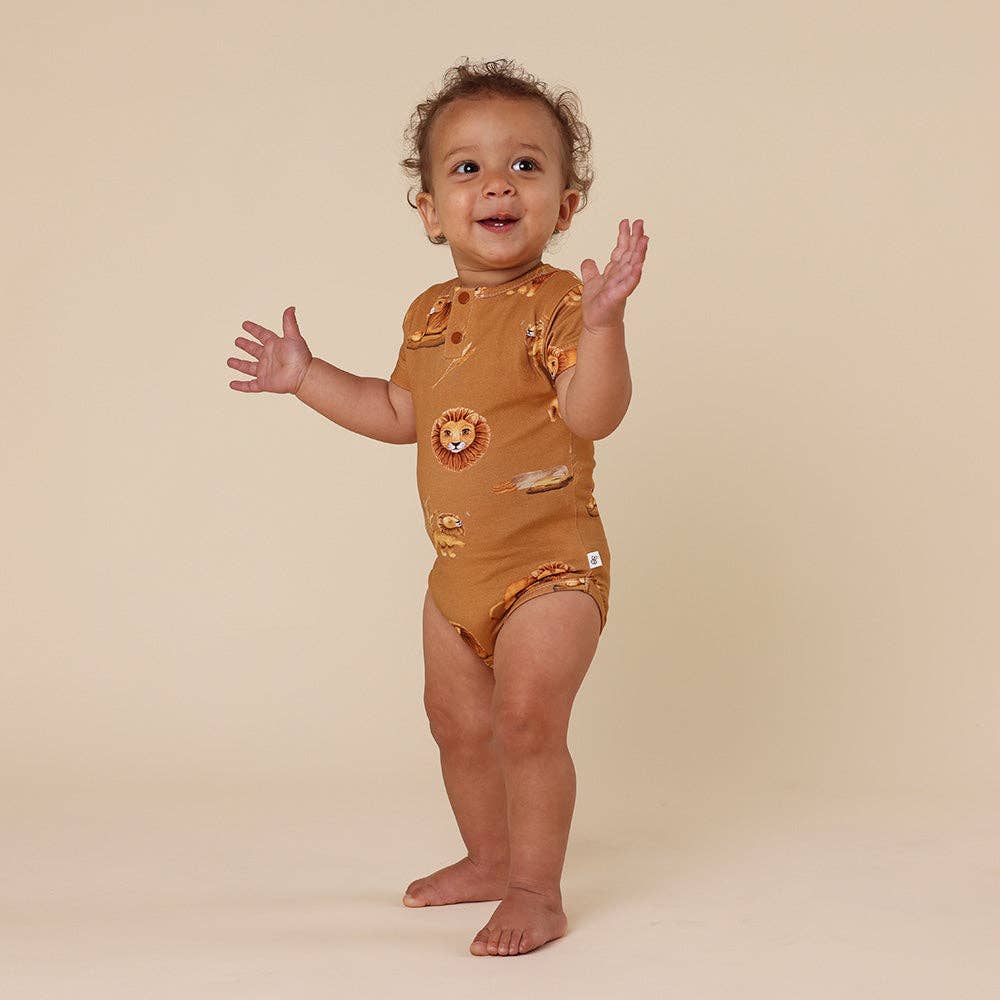 Snuggle Hunny - Wholesale Bodysuit (Non-Footed) - Baby - Roar Short Sleeve Organic Bodysuit4