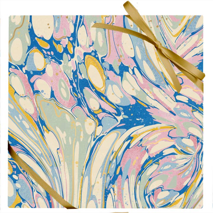 Paper Source Wholesale - Vendita all'ingrosso Carta da regalo in fogli - Carta di pietra marmorizzata rosa e blu