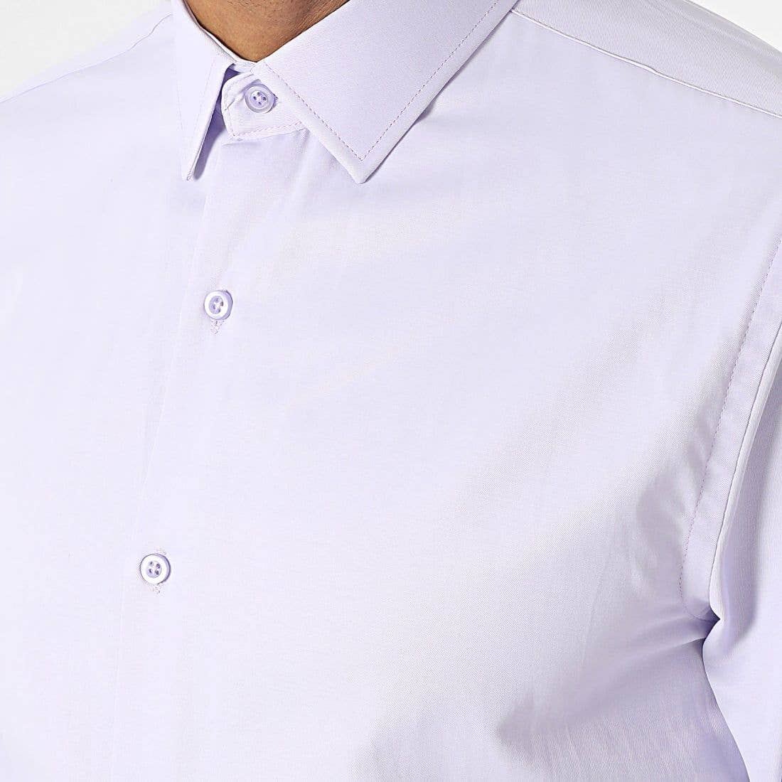 MACKTEN - Wholesale Button Down Shirt - Men's - Men's slim lavender shirt1
