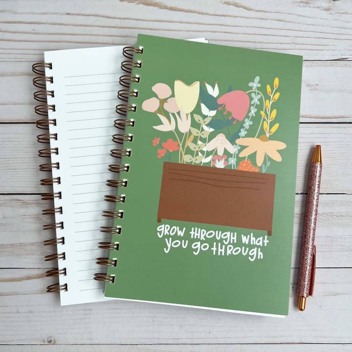 Cute spiral notebook | Grow through what you go through for wholesale by swaygirls