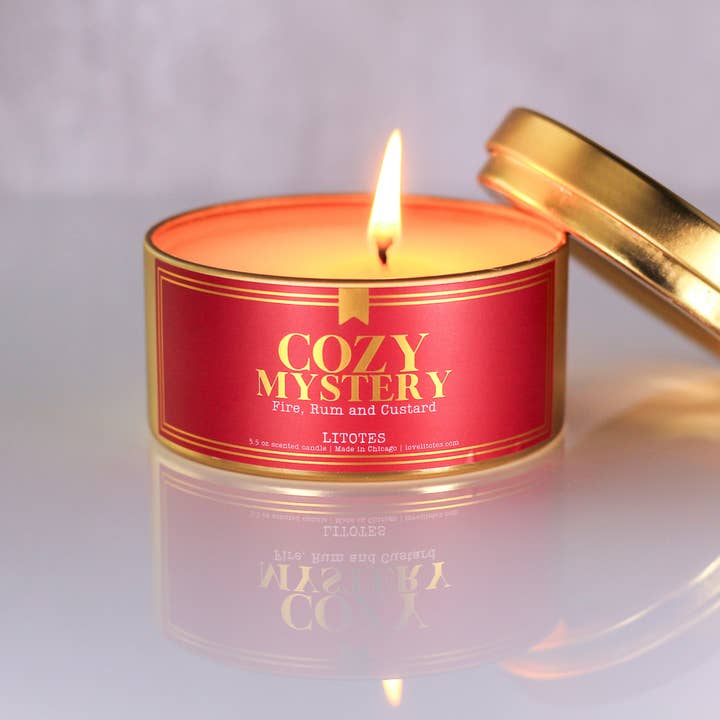 Cozy Mystery | Book-Themed Luxury Soy Candle | 5.5 oz for wholesale by Litotes Fragrances