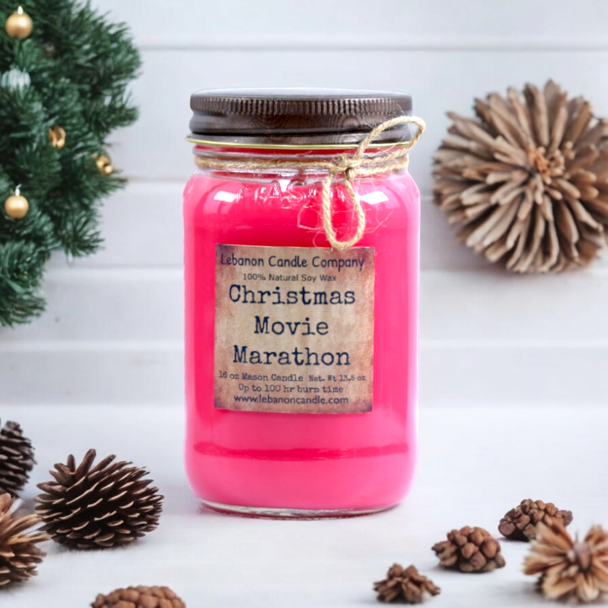 Lebanon Candle Company – wholesale Jar/filled candle – Christmas Movie Marathon Candle1