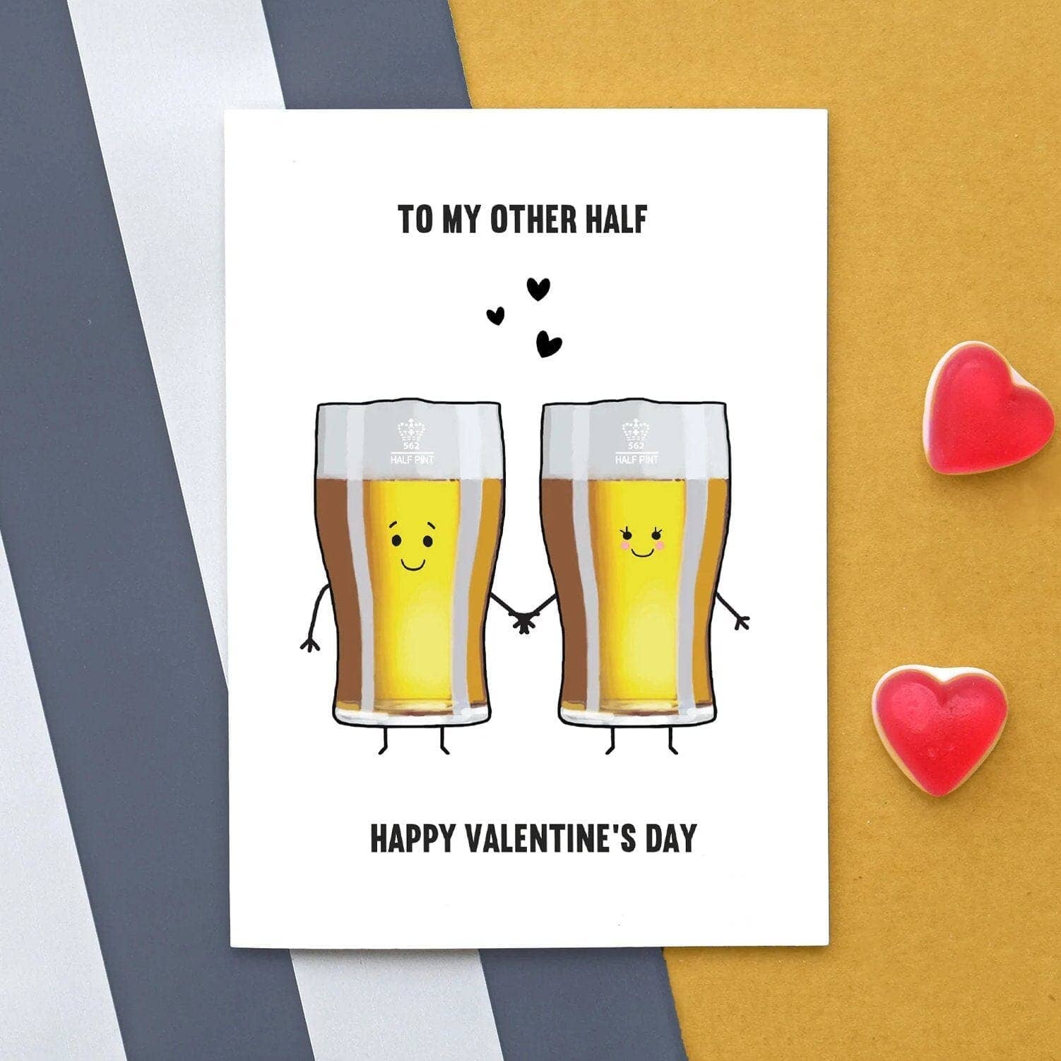 Of Life & Lemons – wholesale Valentine's Day card – 'My Other Half' Beer Valentine's Card0