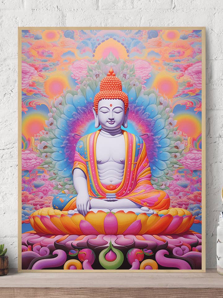 Buntes Buddha-Wandbild auf Leinwand für den Großhandel von Arttique - Artistry Canvas Prints
