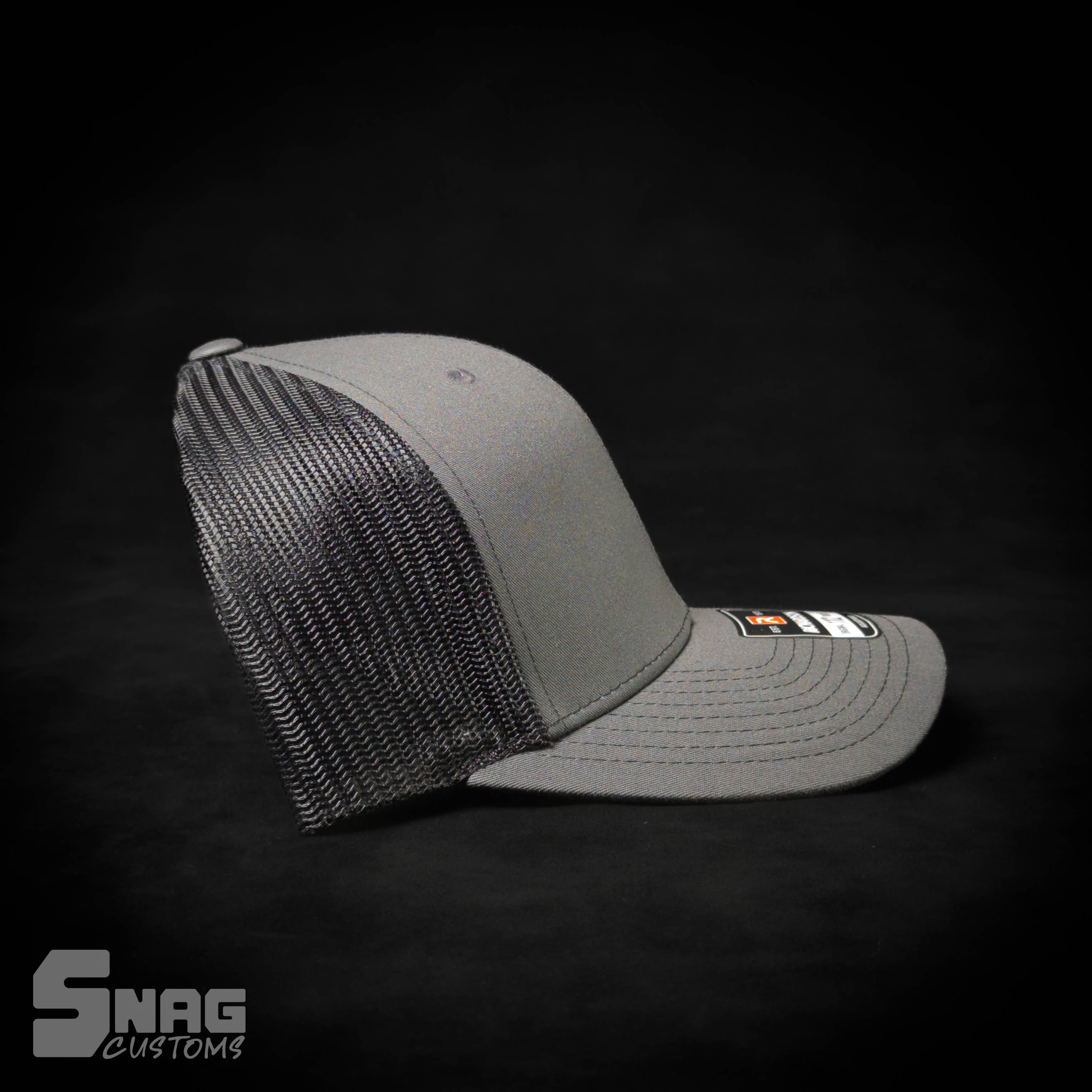 Snag Customs - Wholesale Trucker Hat - Unisex - Montana State Outline Leather Patch Hat2