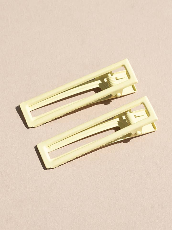 Lu Lu | Butter Yellow | Alligator Hair Clip | Hair Pin for wholesale by NAT + NOOR