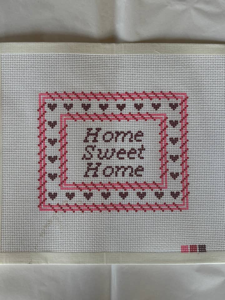 Home Sweet Home Needlepoint Canvas for wholesale by Knot Your Average Stitch