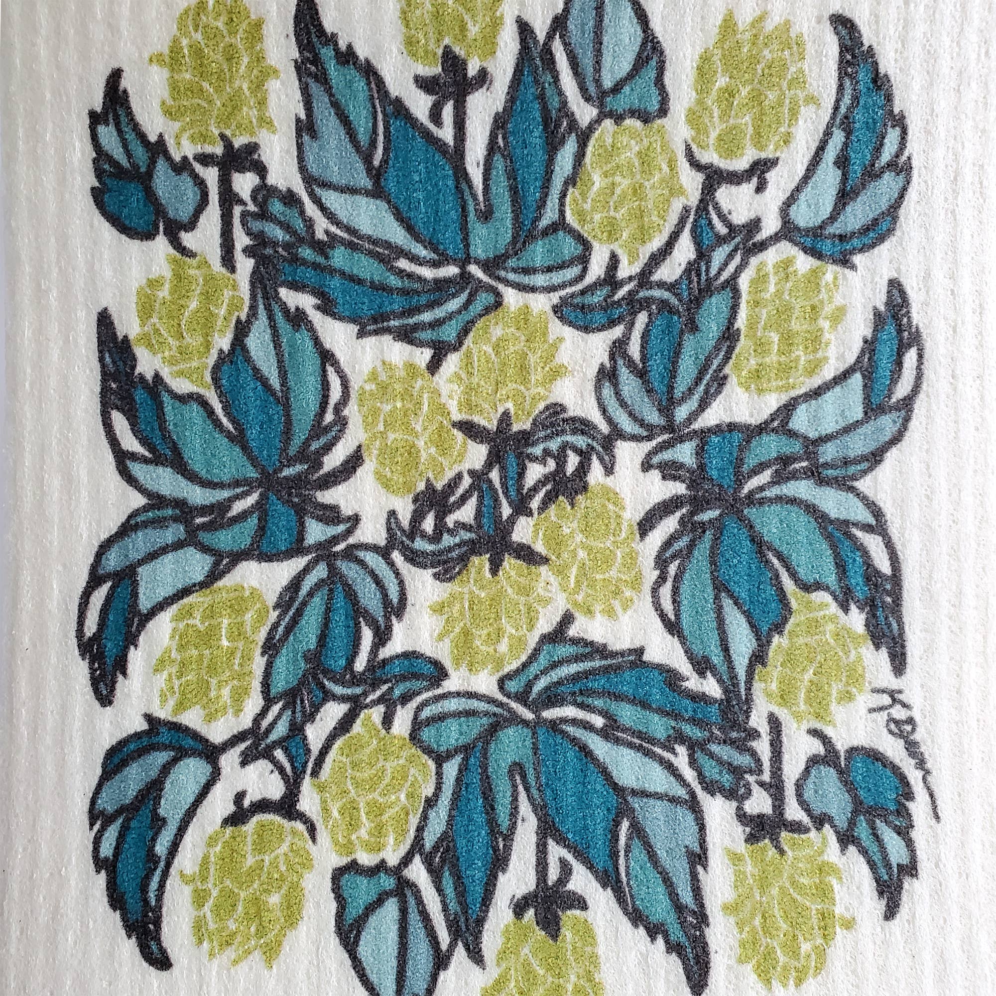 Little Green – toalha de cozinha por atacado – Design ecológico de lúpulo em pano de prato, pano de prato sueco2