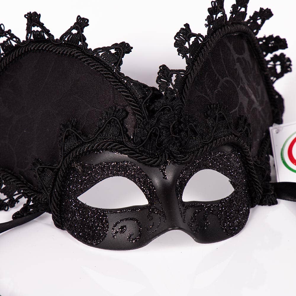 Regalmoda - Vente Déguisement – unisexe - Colombina avec chapeau (unisexe) - Noire1