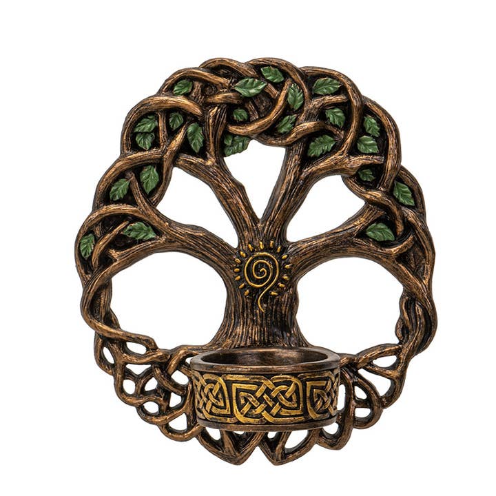 Pacific Trading - Wholesale Candle Holder - Tree Of Life Wall Plaque Votive Holder1