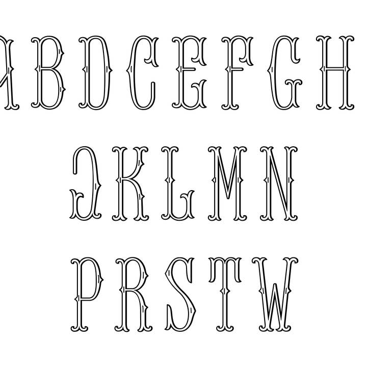 Kramer Drive - Wholesale Stationery/Notecard Set - Ornate Initial Dots Note Card6