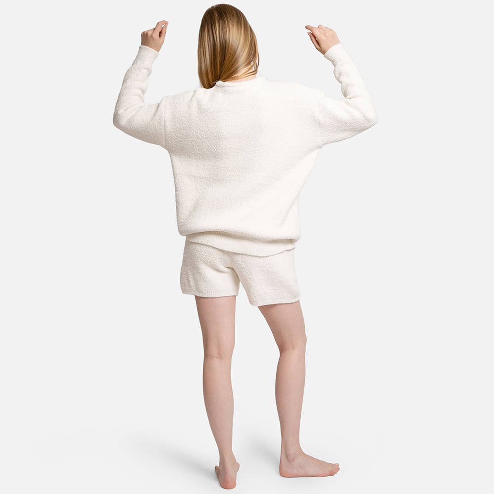 Sensibling Corp. - Wholesale Knit Sweater - Women's - Smile Accented Crewneck Sweater Top2