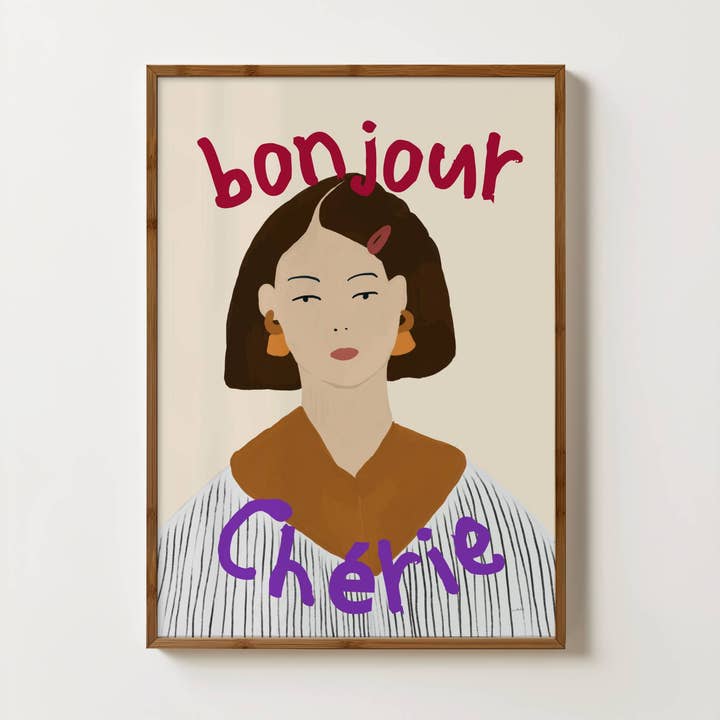 BONJOUR CHERIE PRINT for wholesale by Wordotco