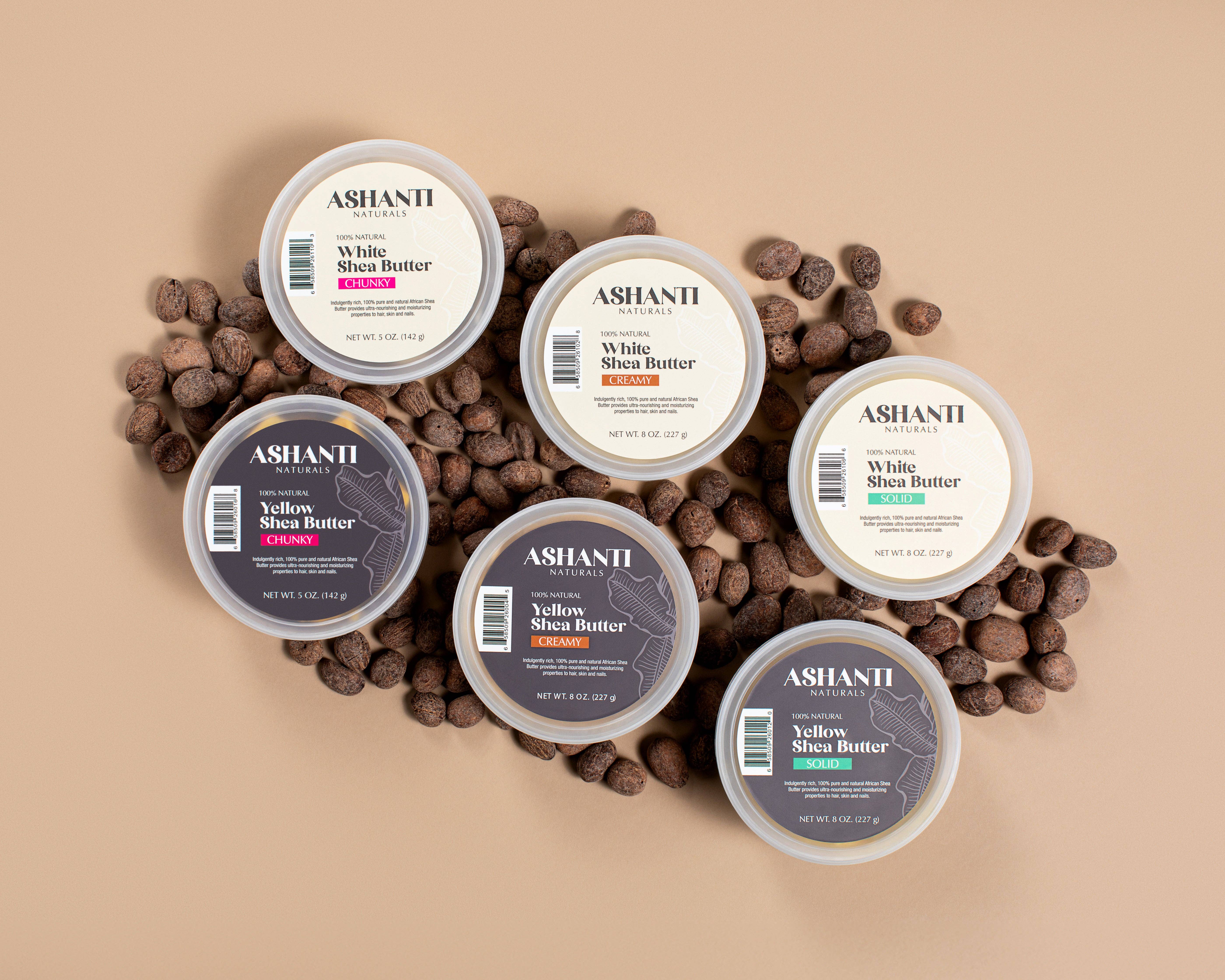 Ashanti Naturals - Vente Baume/beurre pour le corps - ASHANTI NATURALS Beurre de Karité Jaune 100% - En morceaux2