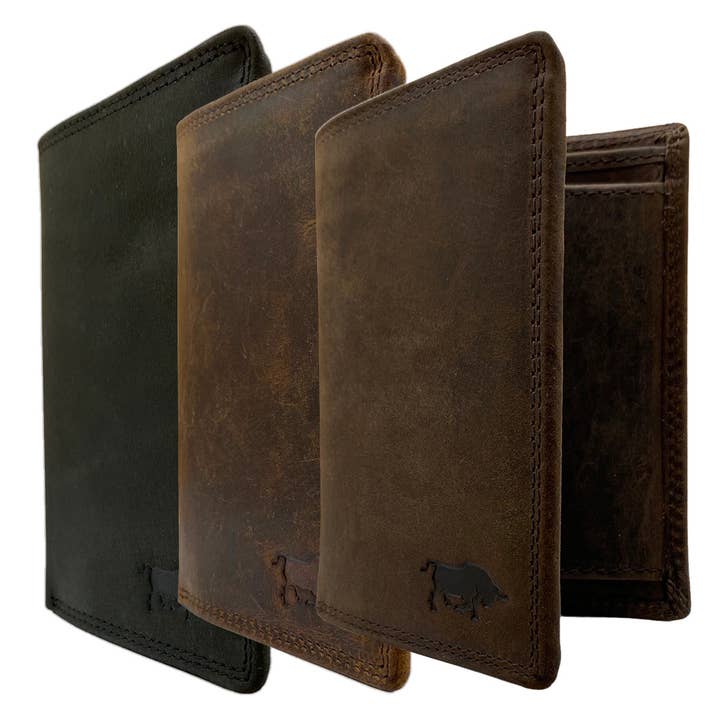 Arrigo - Vente Portefeuille – homme - Portefeuille en cuir pour homme - Modèle Billfold - 2 couleurs