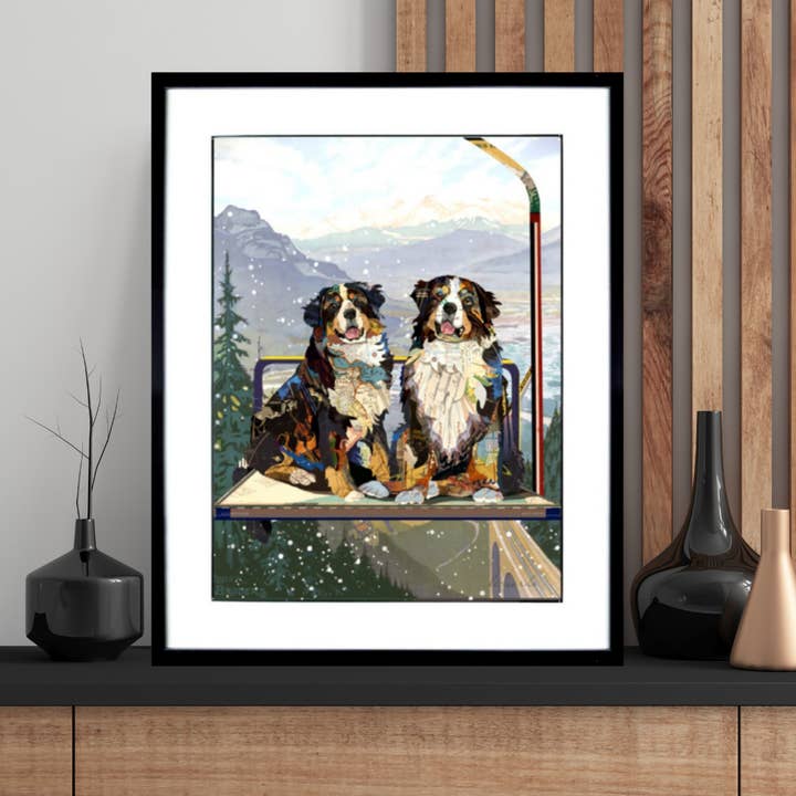 Canterbury Lane - Wholesale Art Print - 3D Collage Art | Avalanche Dogs (36"x28")4