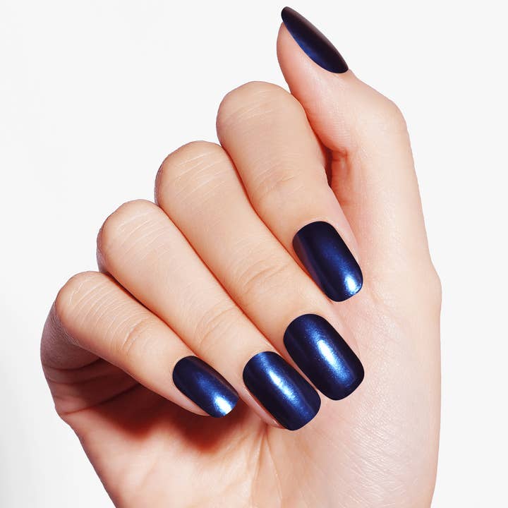 Electric Blue Shine Semi-Cured Gel Nail Strips | Klein Flash-2796 for wholesale by Danni & Toni