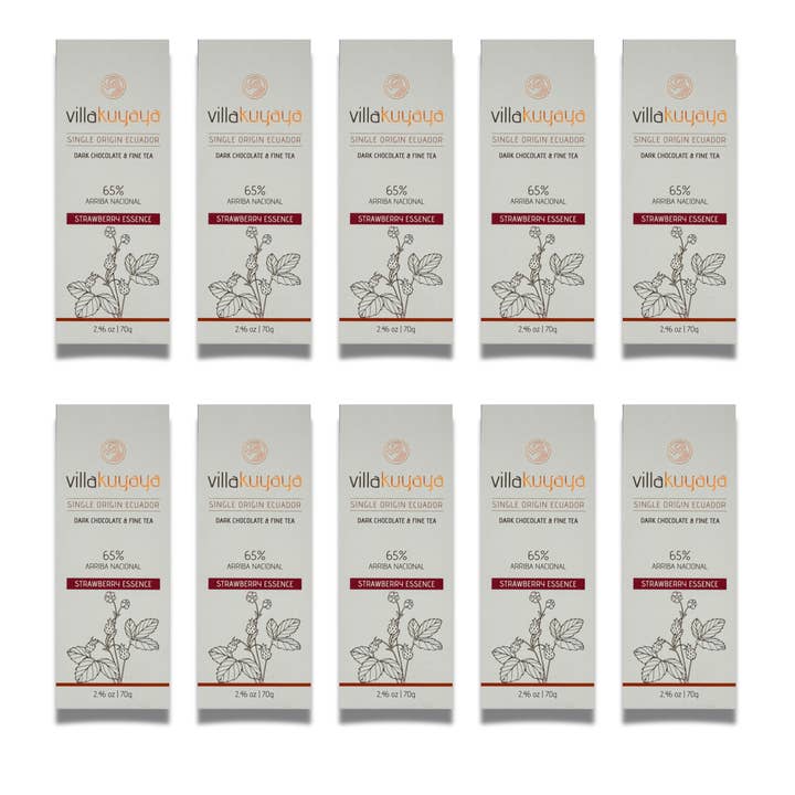 Mørk Chokolade Jordbær Essens 65% for engroshandel hos Villakuyaya Premium Dark Chocolate