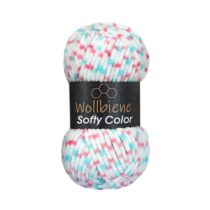Wollbiene - Wholesale Yarn - Softy Color Chenille Wool 100gr Coloured Knitting Hobby DIY7