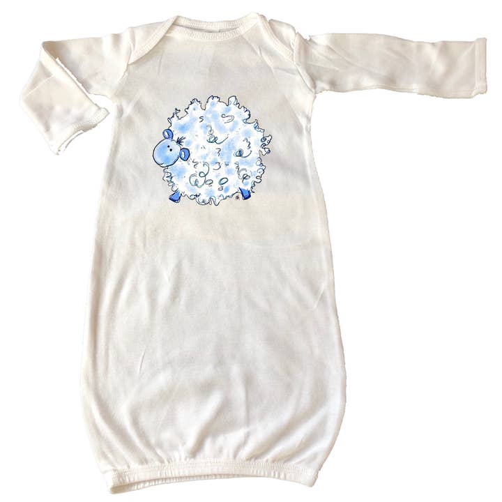 Robe pour bébé Newborn 254 Blue Fluffy Lamb pour la vente par Designs By Beverly, LLC