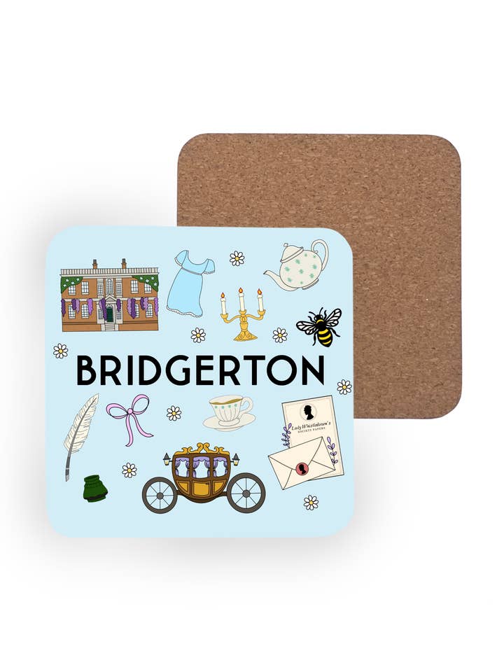 Bridgerton Tv Show Icons Illustrated Coaster for wholesale by Made By Maddocks