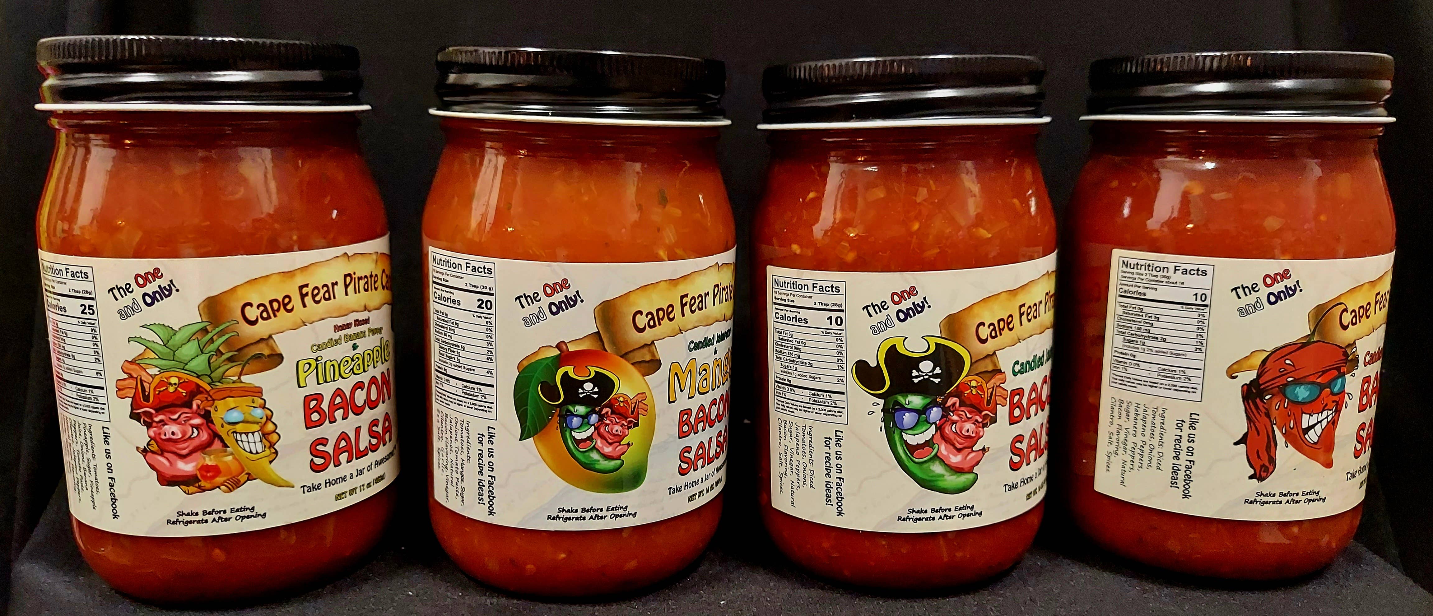 Cape Fear Pirate Candy, LLC - Wholesale Salsa - Split Case - Bacon Salsa1