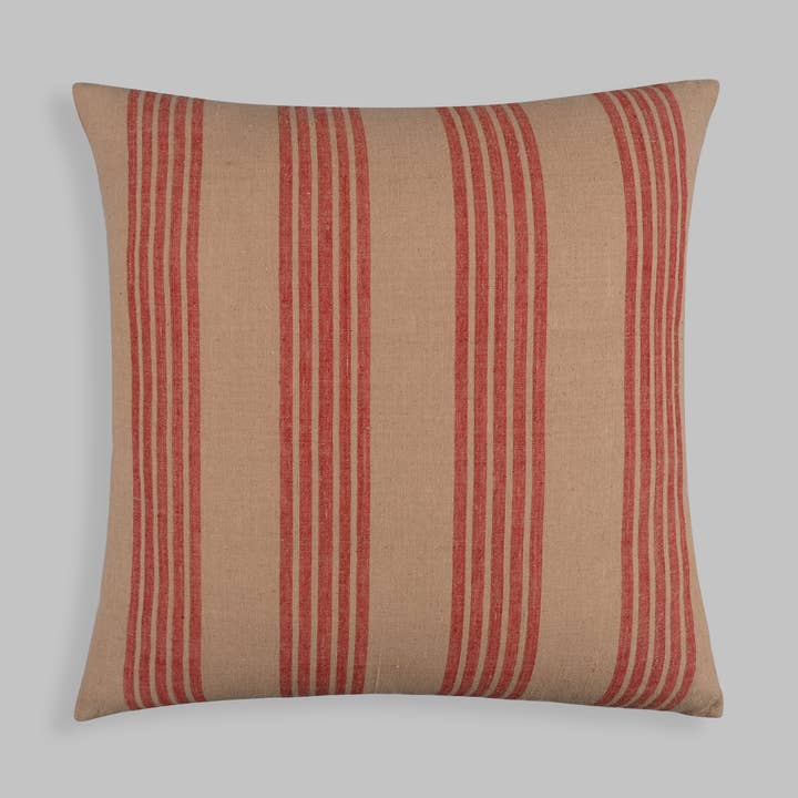 Collezione Utkaliya 20 pollici. Strisce quadrate in cotone marrone per la vendita all'ingrosso da parte di NAKI & SSAM INC.