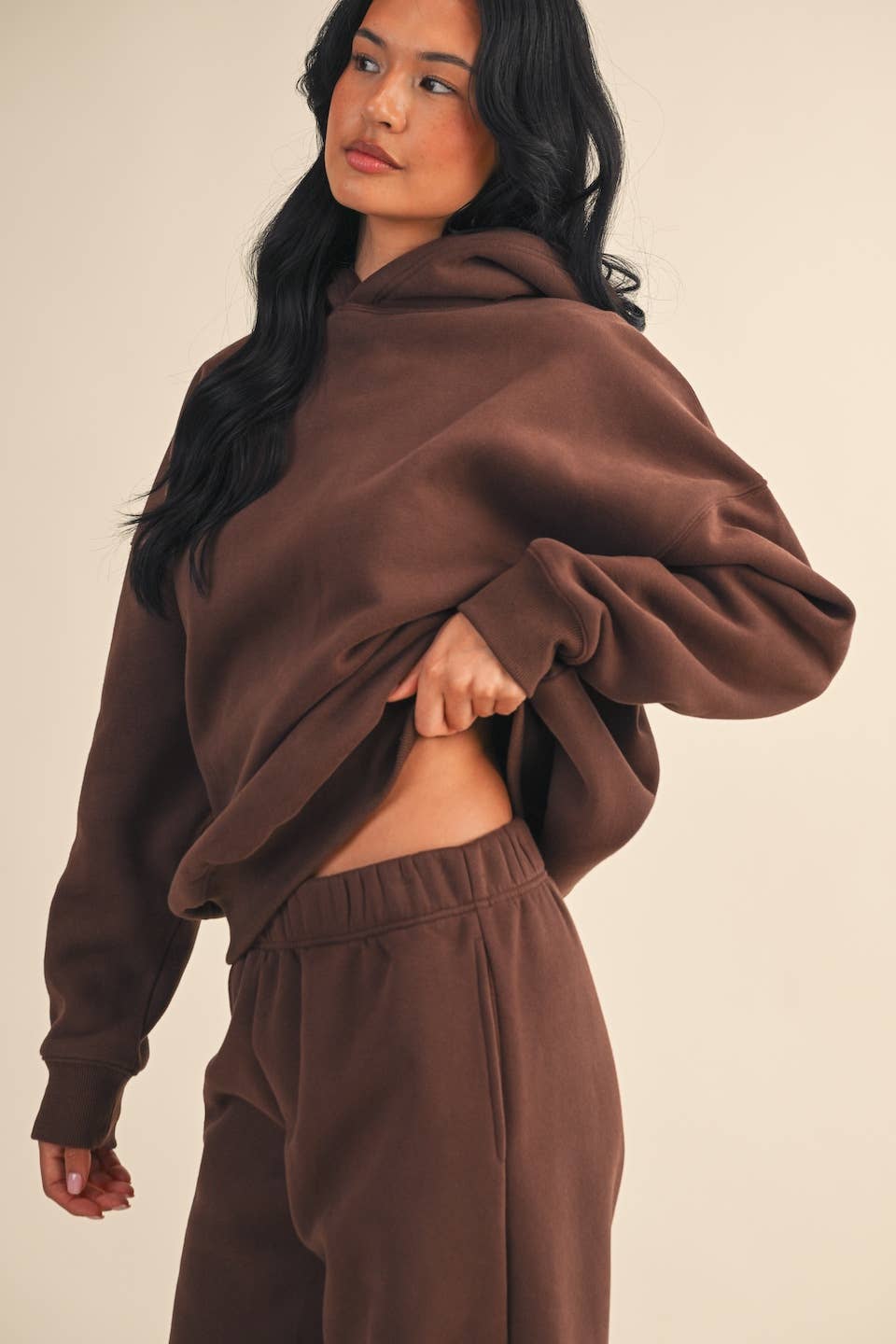 KIMBERLY C – Engroshandel Hoodie – Kvinder – Cozy Fleece oversize pullover hættetrøje8