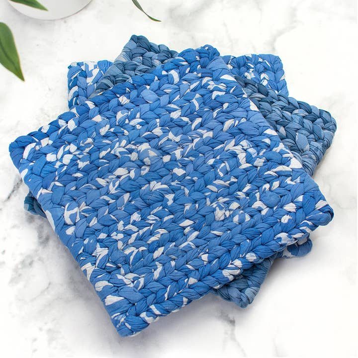 Trivet: Woven - Blue-Organic for wholesale by Global Mamas