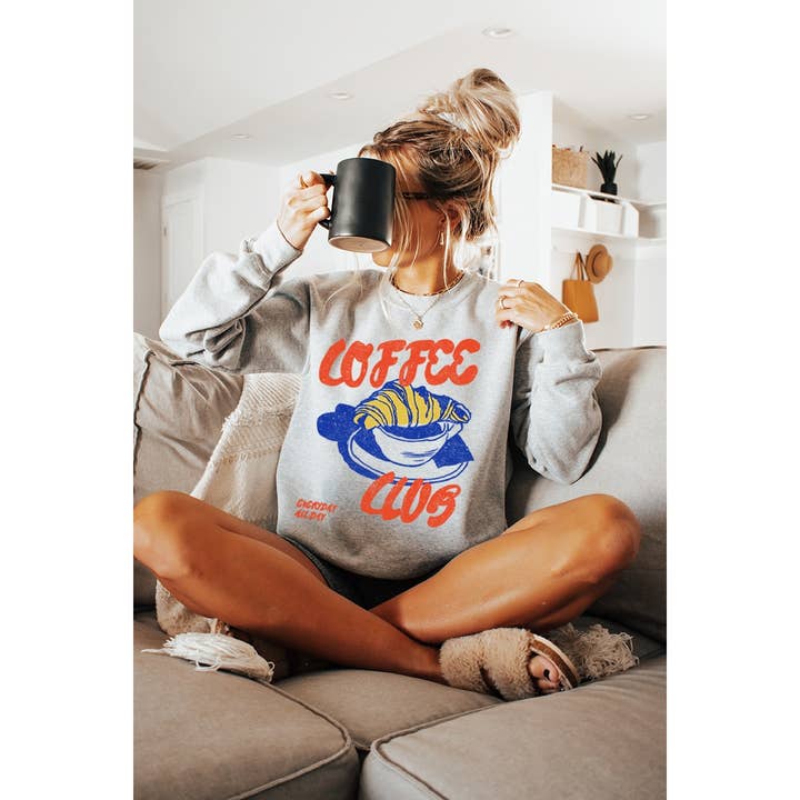 SWEATSHIRTS GRAPHIQUES COFFEE CLUB pour la vente par Illustrated Society