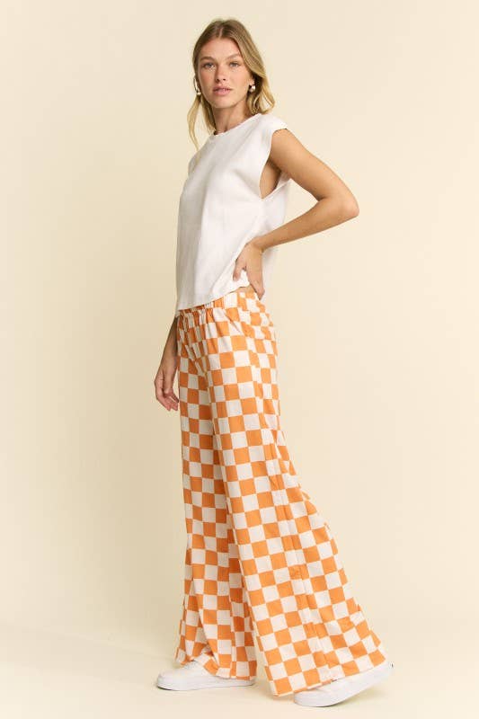 JADE BY JANE - Wholesale Pants - Women's - HIGH WAIST CHECKERED STRAIGHT LEG KNIT PANTS7