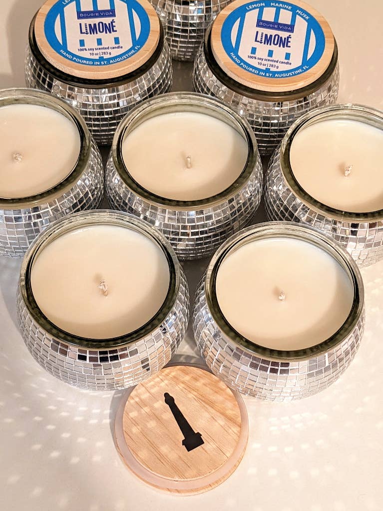 Bougie Vida - Wholesale Jar/Filled Candle - Disco Ball Soy Candle - 10 oz3