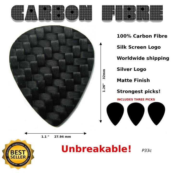 Guitarra Escolhe Guitarra Fina Carbon Inquebrável Pick P33C por atacado de Luthier decals