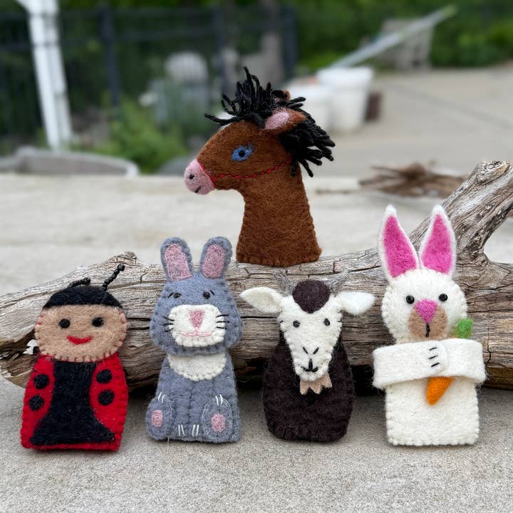 Lungta Imports - Wholesale Finger Puppet - Kids & Baby - Finger Puppets, Animal Puppets, Farm Animals Set of 5 pcs2