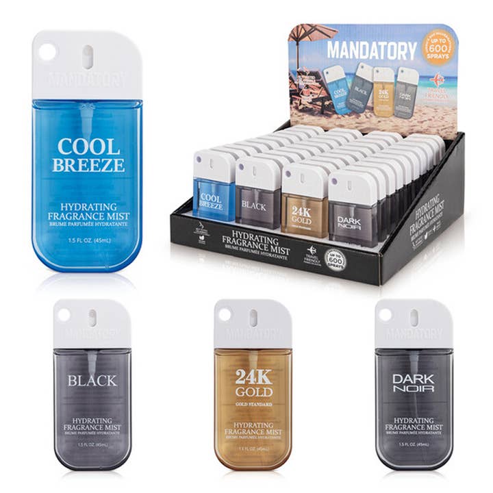 MANDATORY Hydrerende Duftmist 1,5 oz V1 for engroshandel hos Deluxe Import Trading