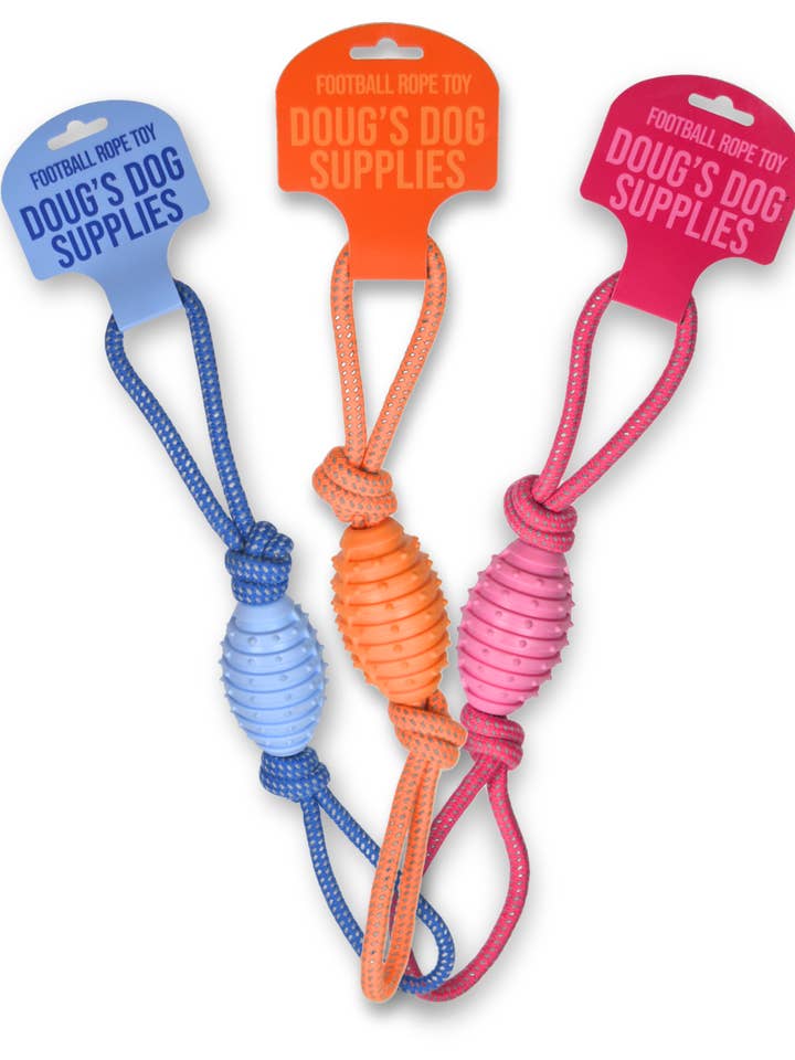 Football Rope Toy for wholesale by Doug's Dog Supplies