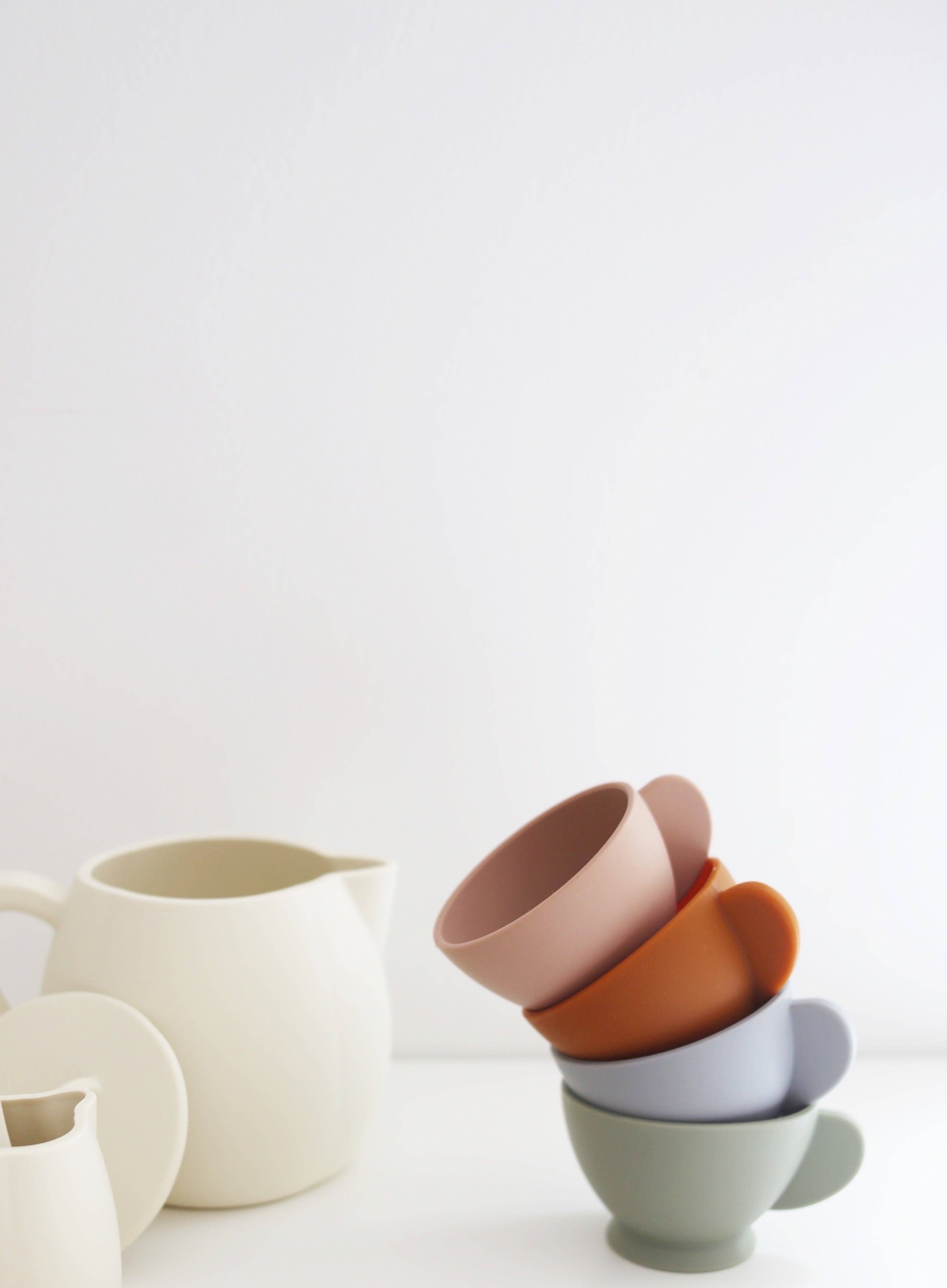 Marlowe & Co - Wholesale Toy Feeding Set - Kids - Cream Multi Mix Silicone Tea Play Set11