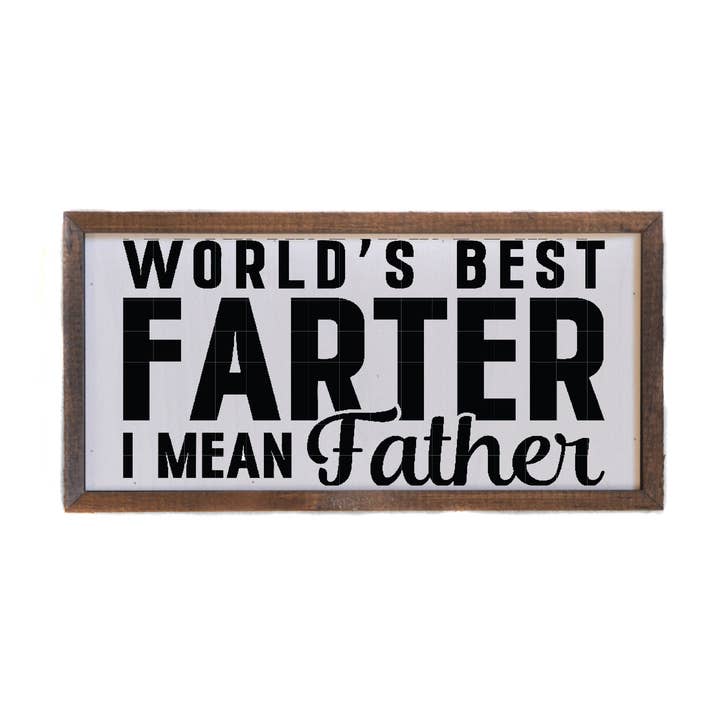 12x6 World's Best Farter I Mean Father Gift For Fathers Day for wholesale by Driftless Studios