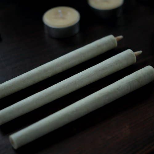 WAROSOKU DAIYO – Vela/castiçal cónico por atacado – Vela de Cera Sumac Branca No.12