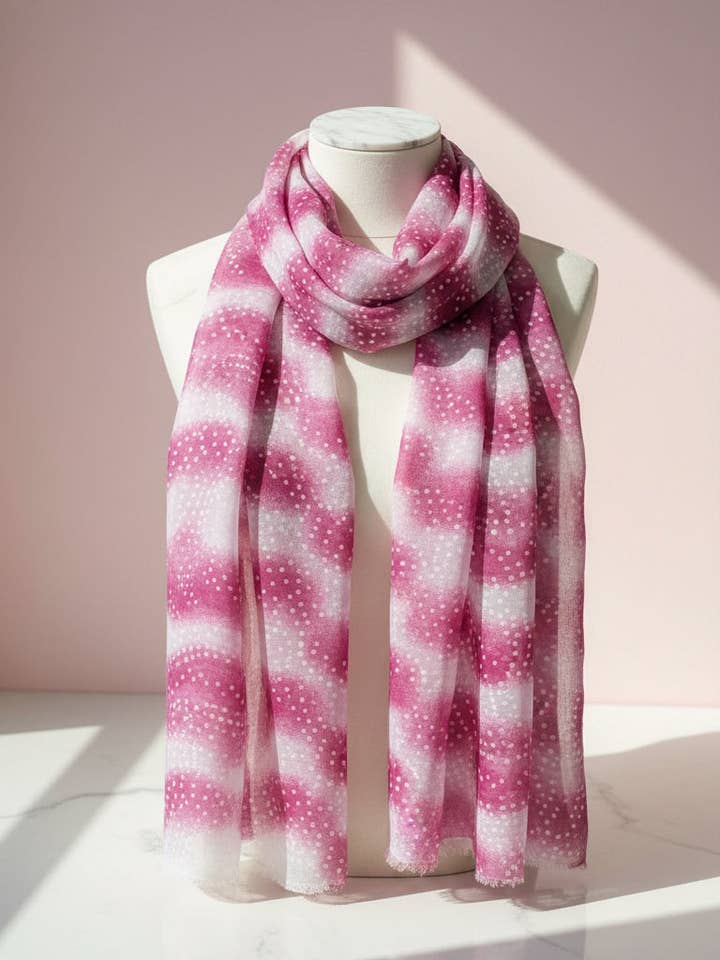 Stripes & Dots Scarf Pack of 12 for wholesale by Arya Jewellery Wholesale