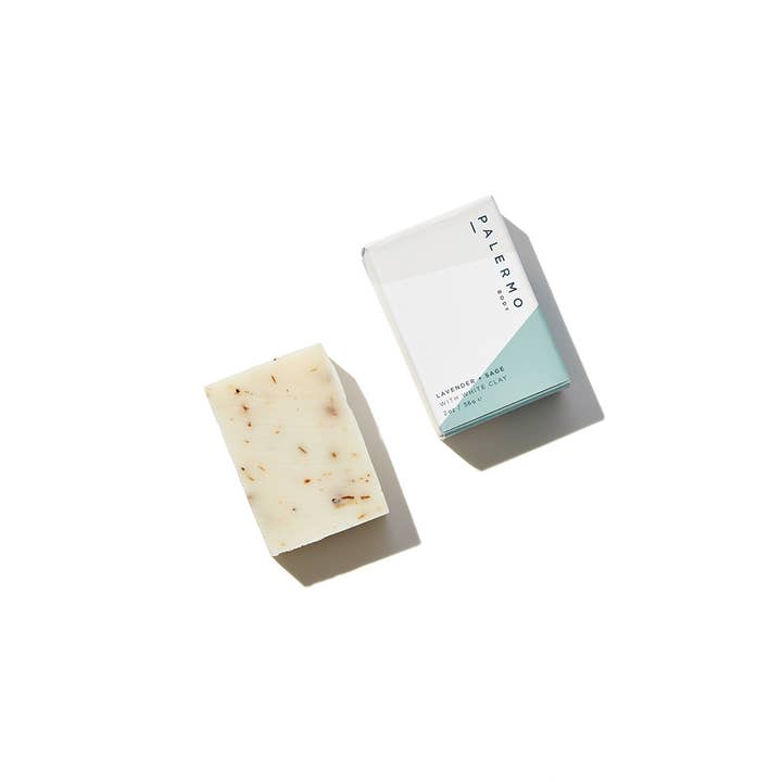 Palermo Body - Wholesale Bar Soap - 2oz | Lavender + Sage with White Clay Soap Bar1
