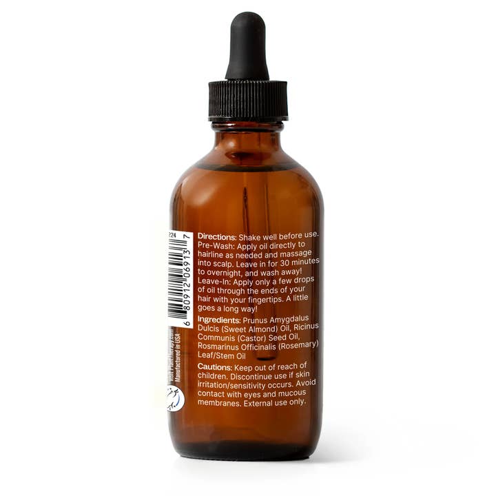 Plant Therapy - Wholesale Hair Oil - Rosemary & Castor Hair Oil 4 oz