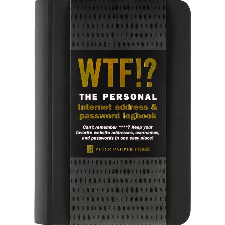 Peter Pauper Press - Wholesale Journal/Diary - WTF? The Personal Internet Address & Password Organizer