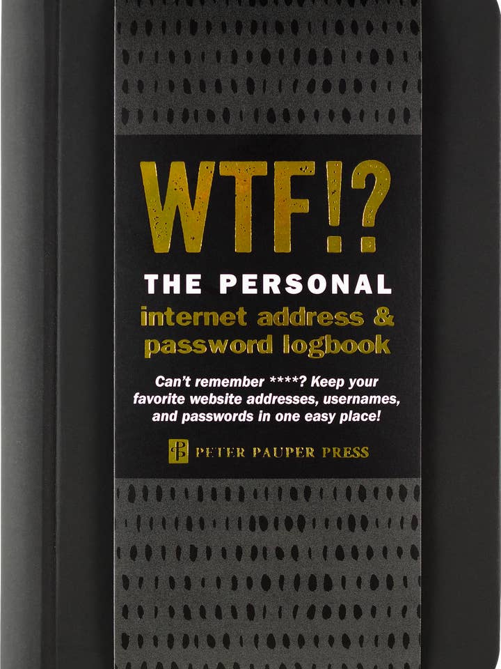 WTF? The Personal Internet Address & Password Organizer for wholesale by Peter Pauper Press