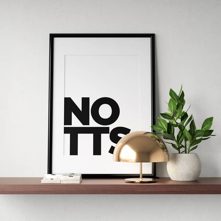 The Smudge Box - Vendita all'ingrosso Stampa artistica - Stampa tipografica NOTTS - Nottinghamshire, toponimo5