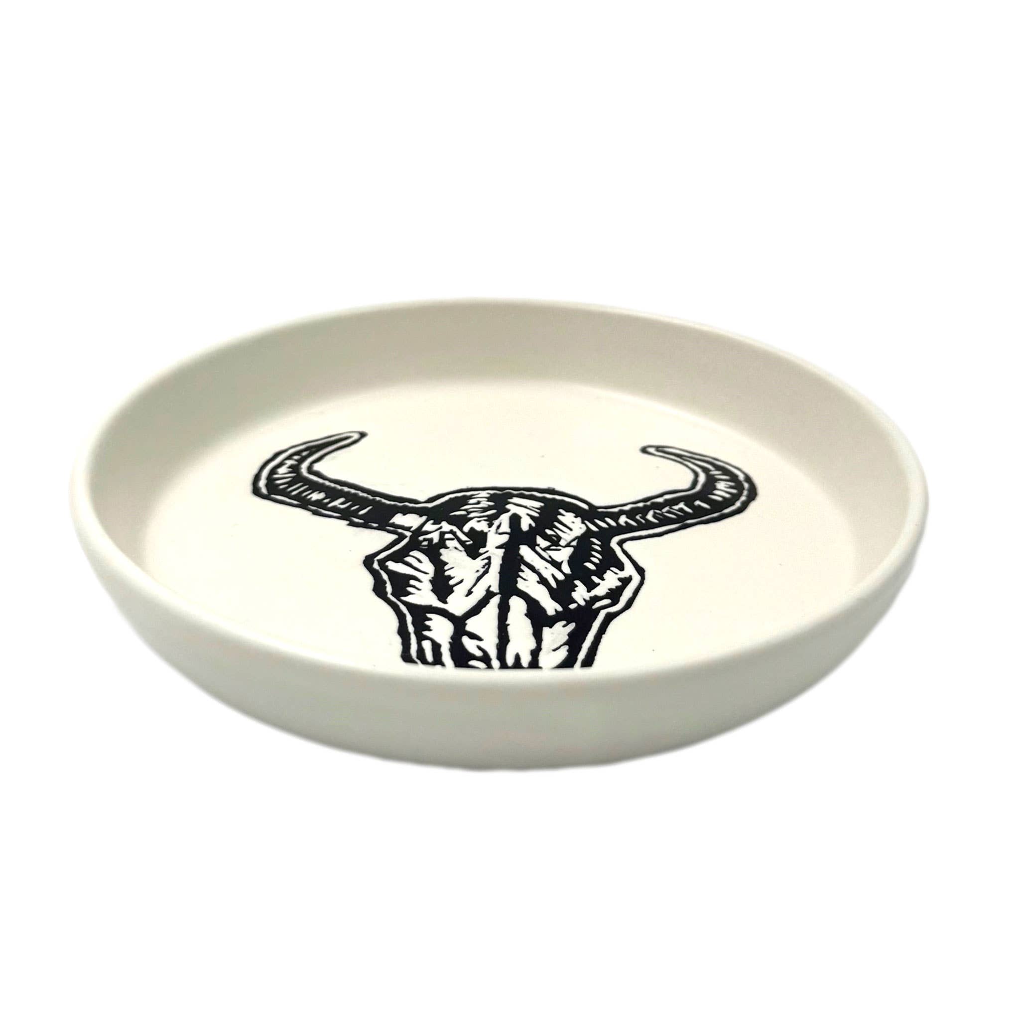 Speckle and Spot by Ore’ Originals - Wholesale Coasters - Mini Pet Bowl or Coaster | Bison Skull1