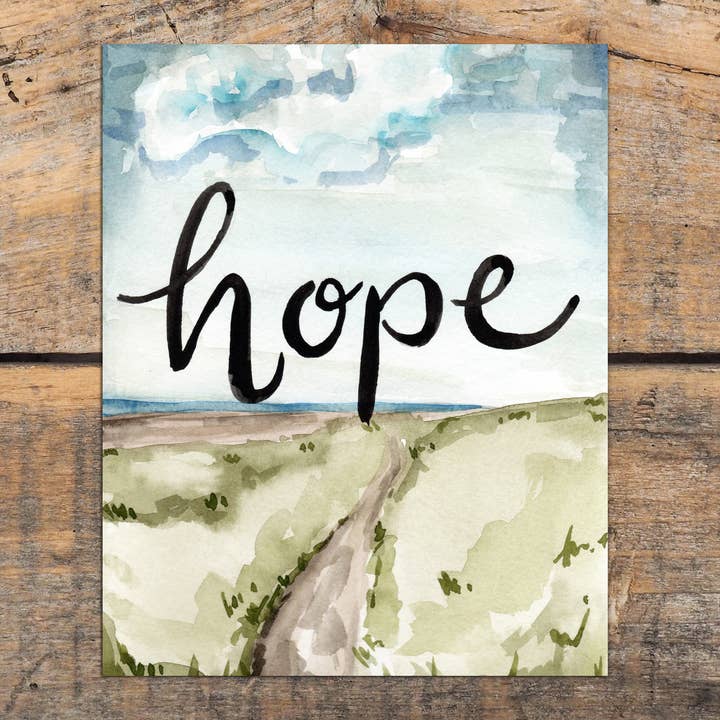 Acuarela de paisaje de esperanza, impresión artística para venta al por mayor de The Cranberry Finch