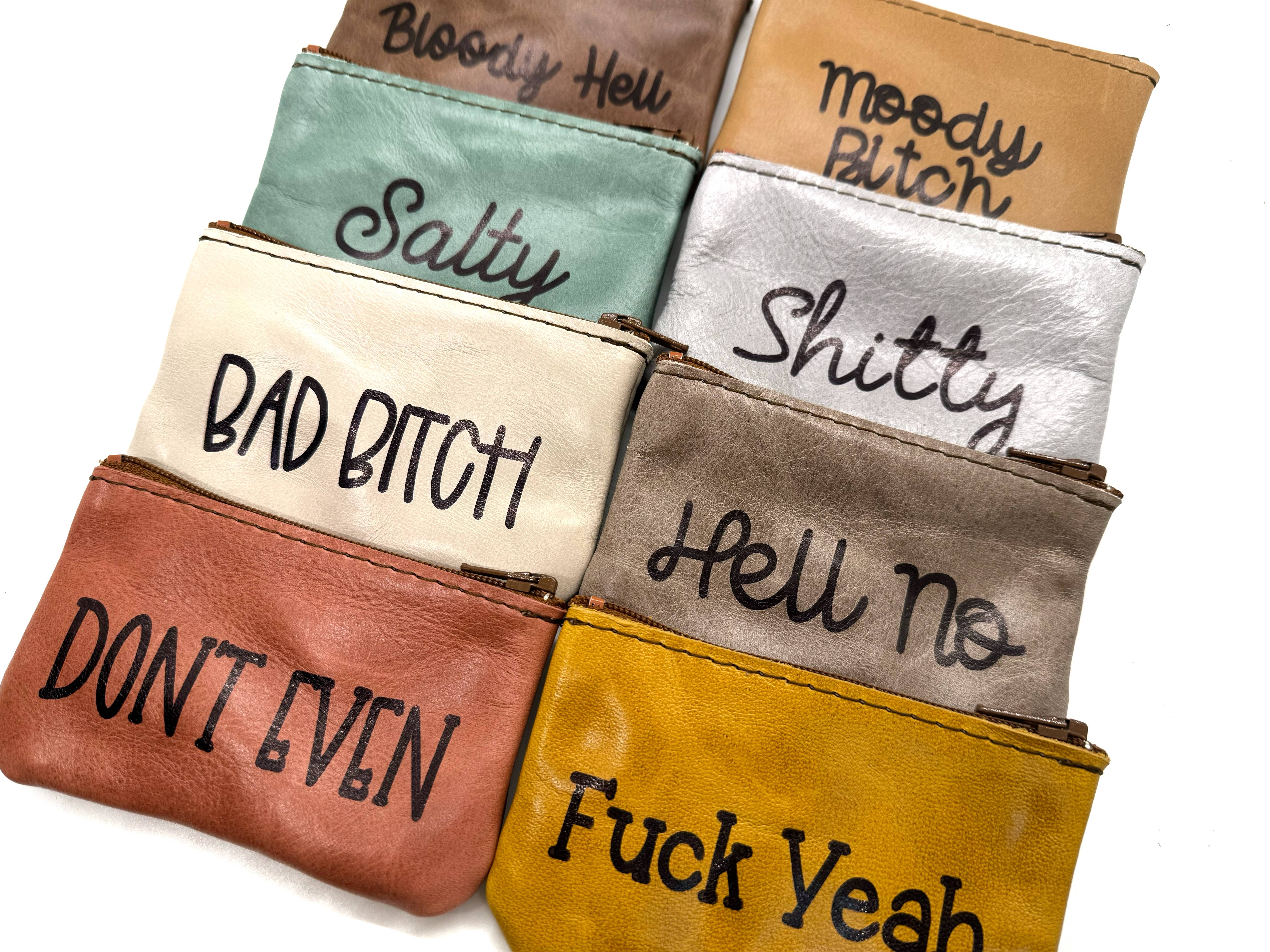 Vicki Jean Leather Design Co. - Wholesale Pouch - Women's - Extra Small Inappropriate Word Leather Pouches4