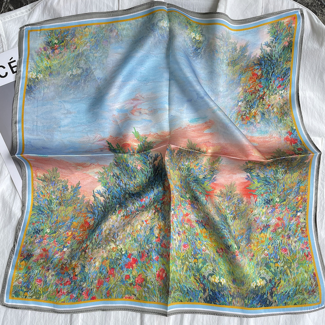 Pretty Persuasions – wholesale Scarf – Women's – S25062 100% Silk Square Scarf (21"x21")10